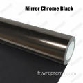 Miroir en vinyle enveloppe de voiture Chrome